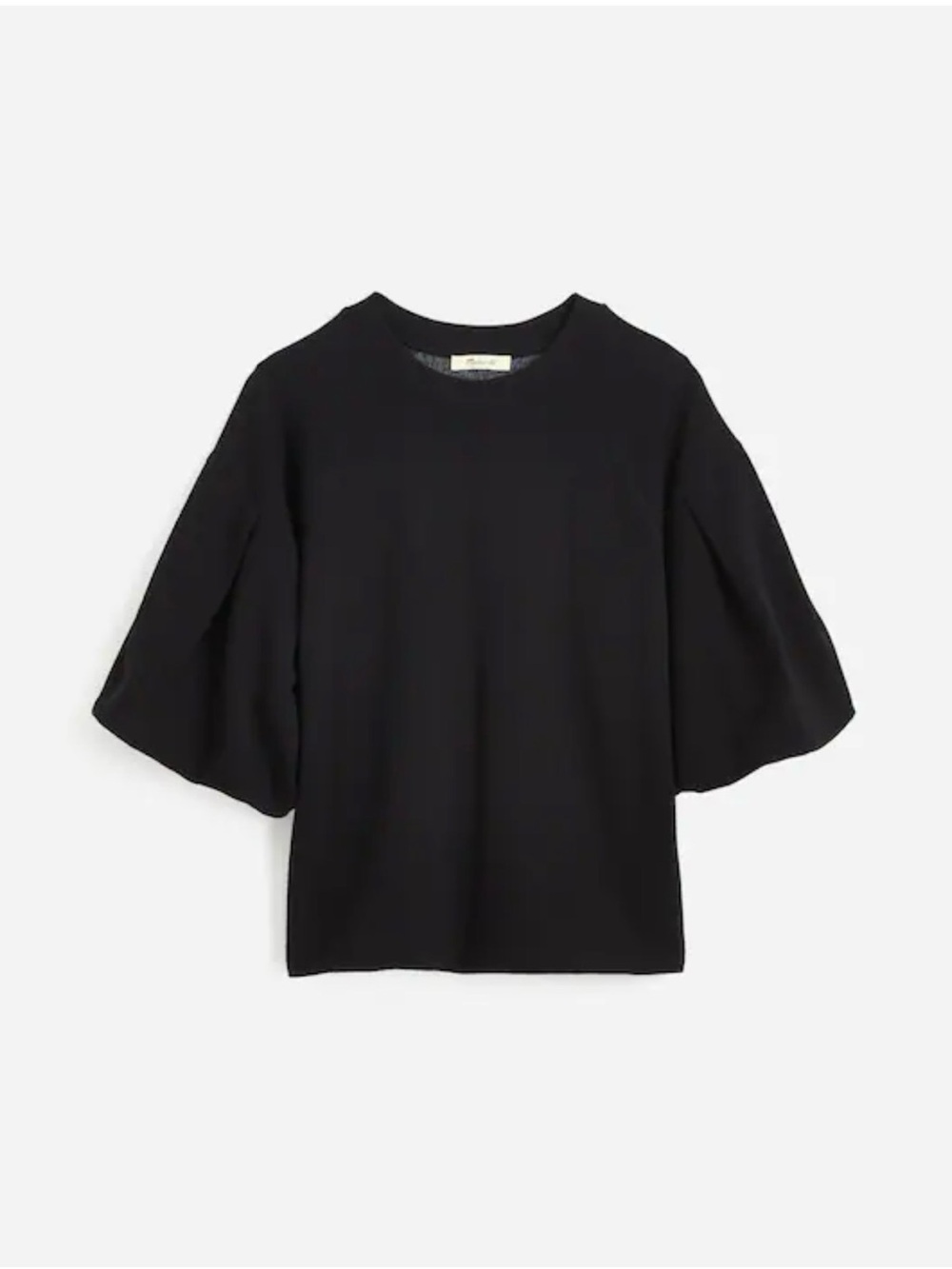 Madewell Black Puff Sleeve Sweatshirt Tee Size Large